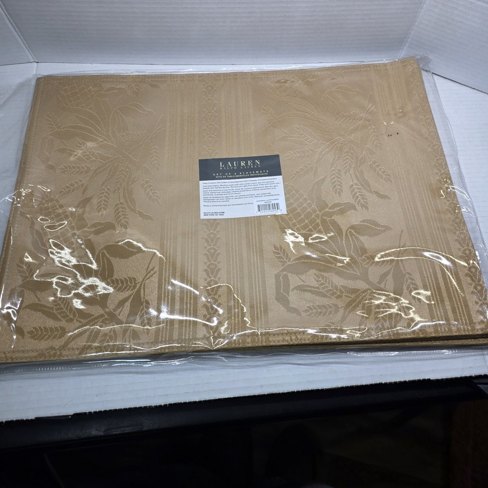 Lauren‎ Ralph Lauren Allerton Damask Camel Placemats (Set of 4)